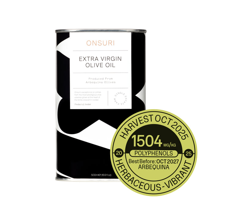 Latest 2025/26: Arbequina EVOO - 500ml Polyphenols: 1504.42 mg/kg (PREORDER)