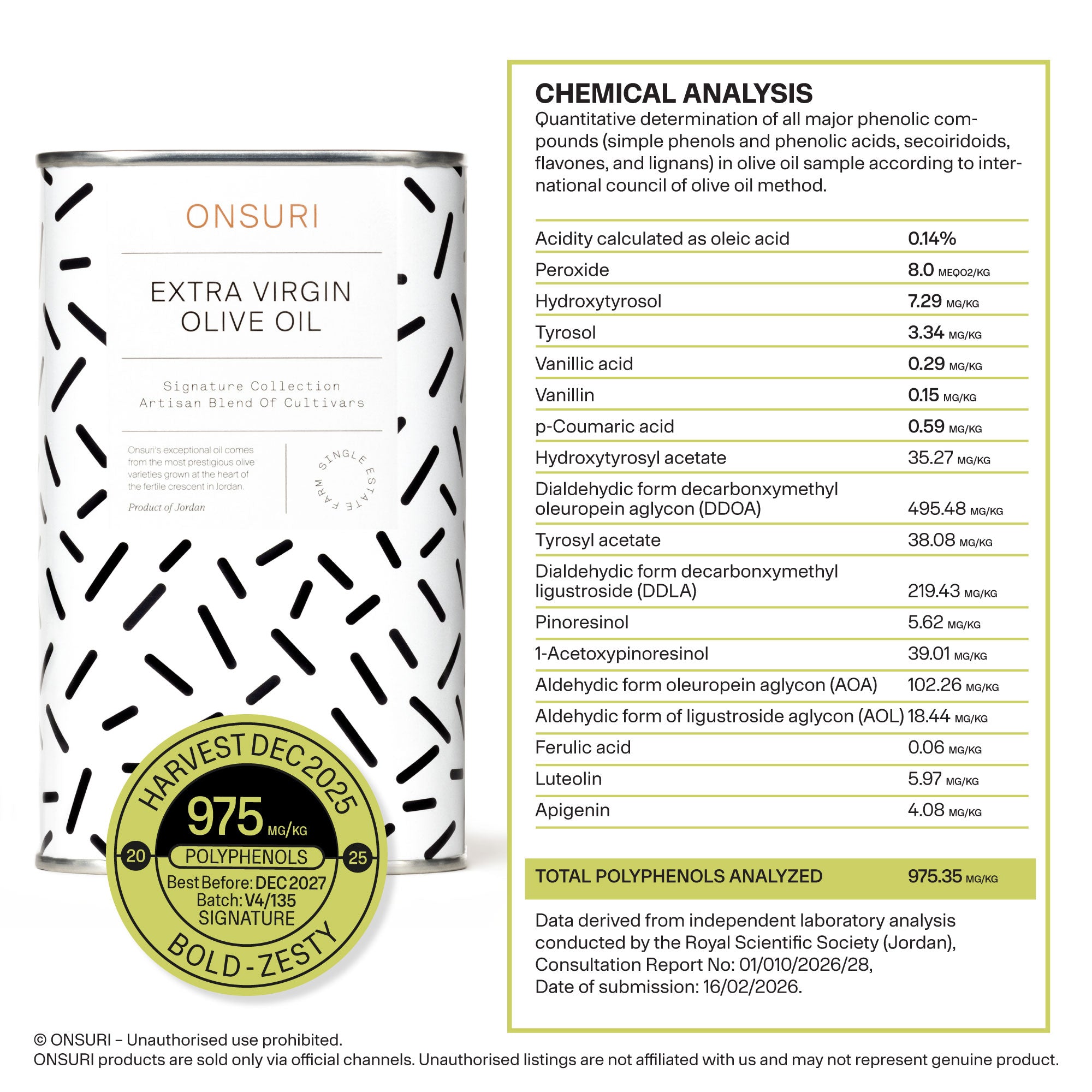 Signature EVOO 500ml Tin | ONSURI
