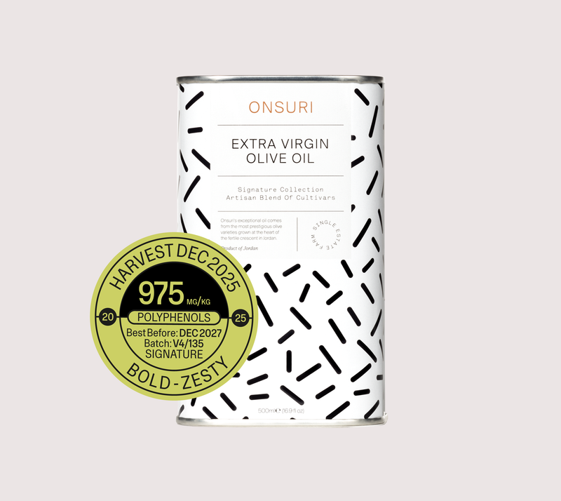 2025/26 Signature EVOO - 16.9  fl oz (500ml) Polyphenols: 975 mg/kg